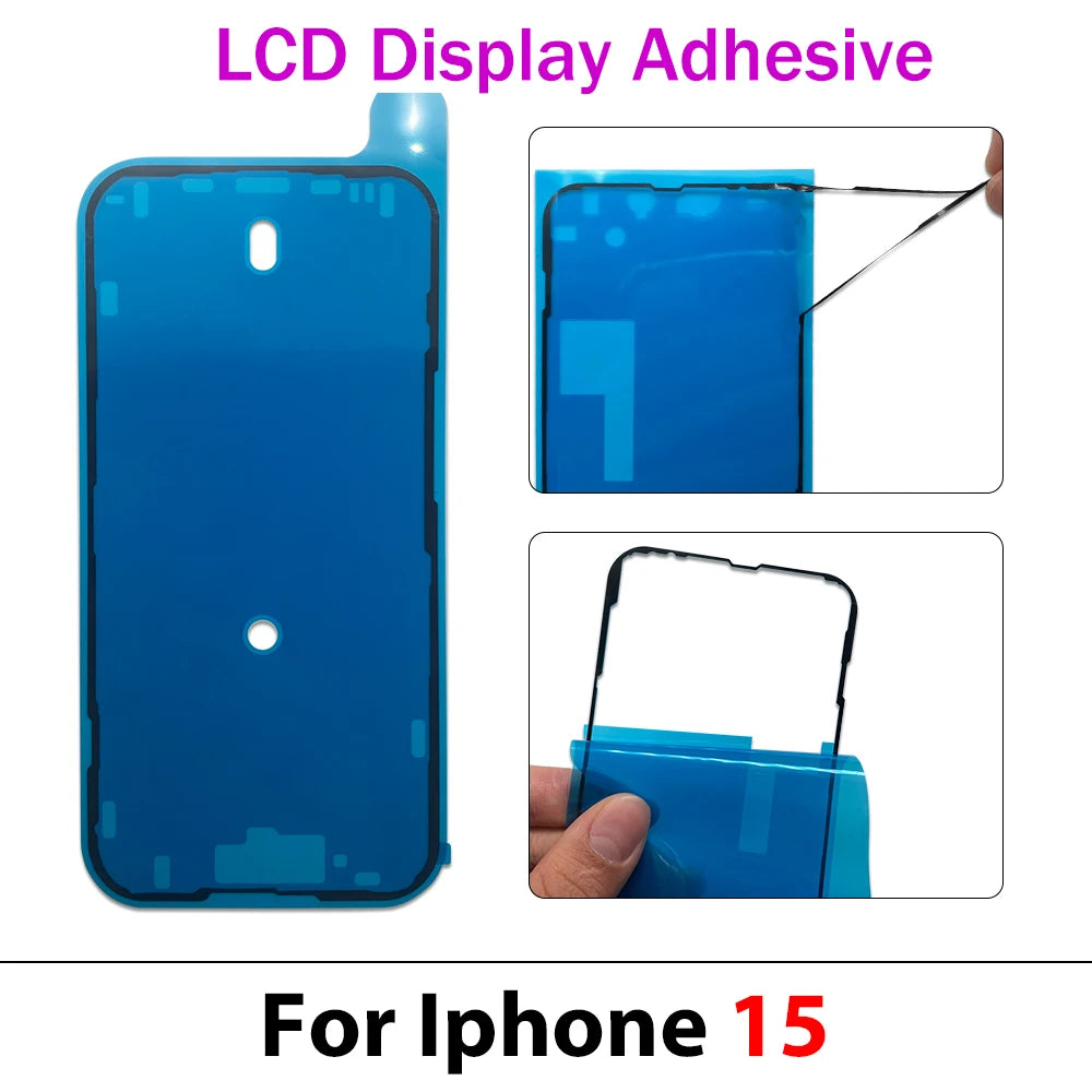 Back Cover Side Waterproof Seal Sticker For iPhone 15 16 17 Pro Max 15 Plus Air Front LCD Adhesive Seal Tape Glue Repair Sticker iPhone phone repair parts