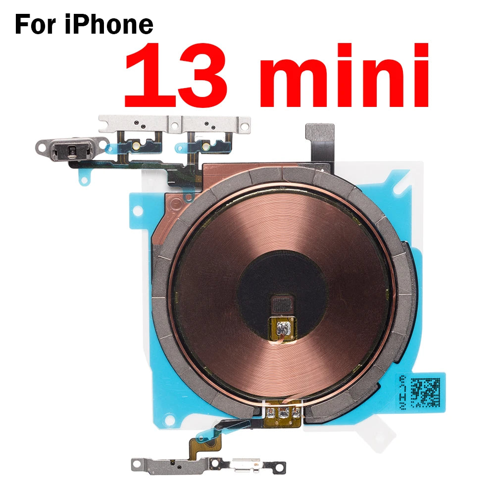 1pcs Wireless Charging Coil Flex Cable for iPhone 15 14 Plus 12 13 Pro Max Charger Panel Sticker WPC Pad Chip Volume Tape Parts iPhone phone repair parts