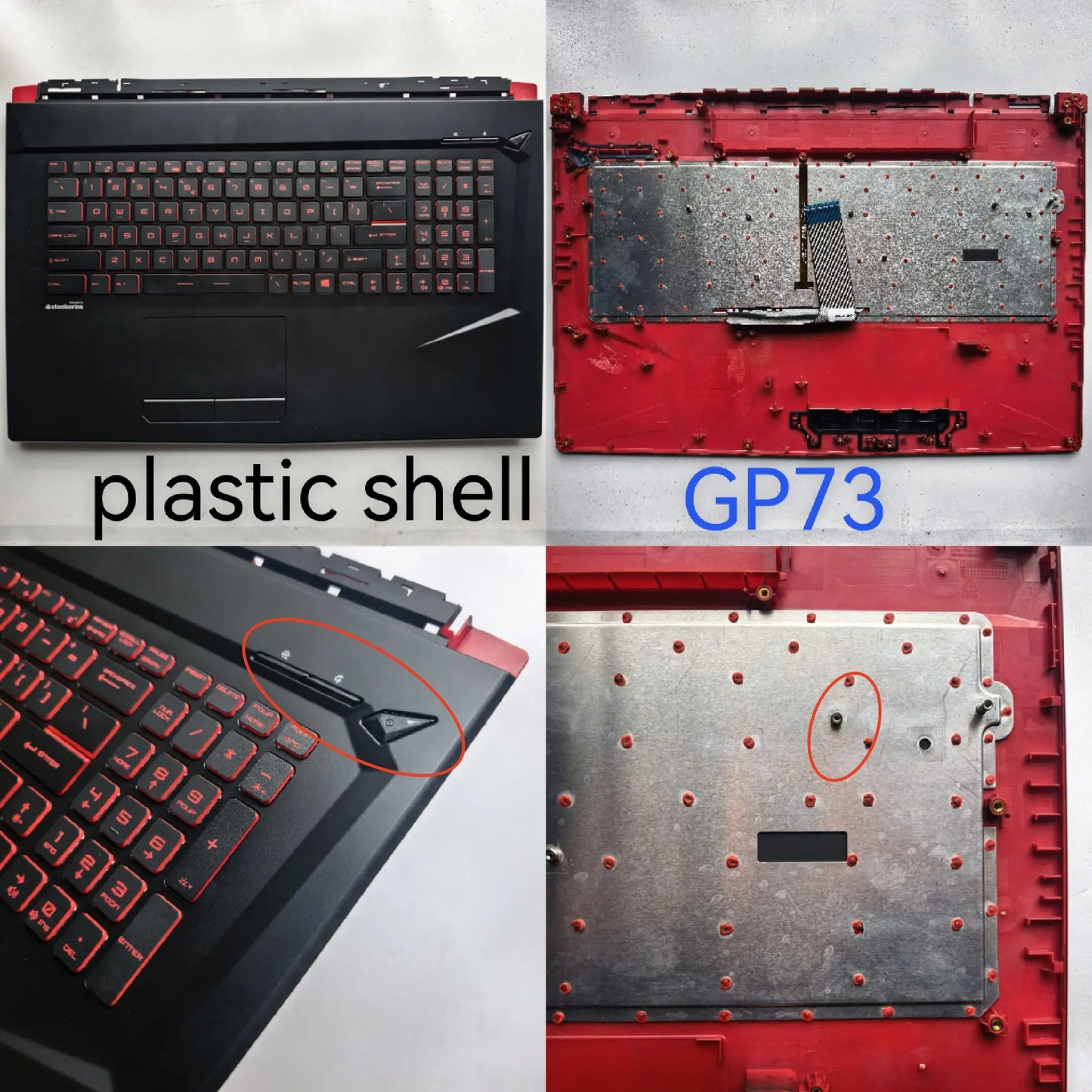 Cover case for M-si GE73 GL73 GP73 MS-17C1 17C5 17C7 17C6 Lcd back housing bezel frame upper palmrest topcase bottom hinge shell