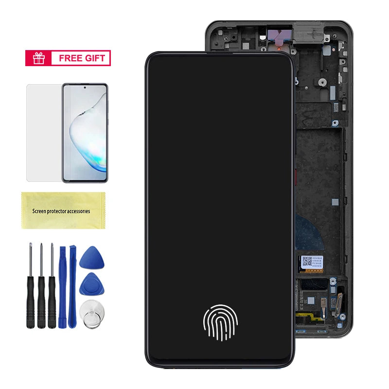 Super Amoled Mi 9T / Mi 9T Pro Screen Replacement, for Xiaomi Redmi K20 / K20 Pro Lcd Display Digital Touch Screen with Frame Xiaomi phone repair parts