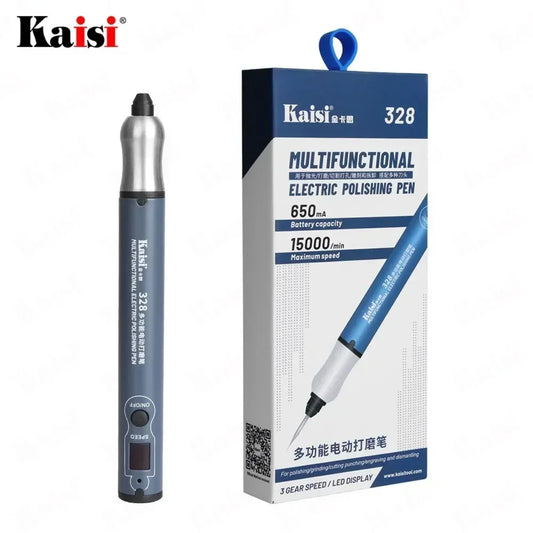 Kaisi 328 Multifunction Charging Polish Pen For Phone Motherboard CPU IC Grinding Cutting Drilling Carving Disassembly Tool Set Professional Repair Tools