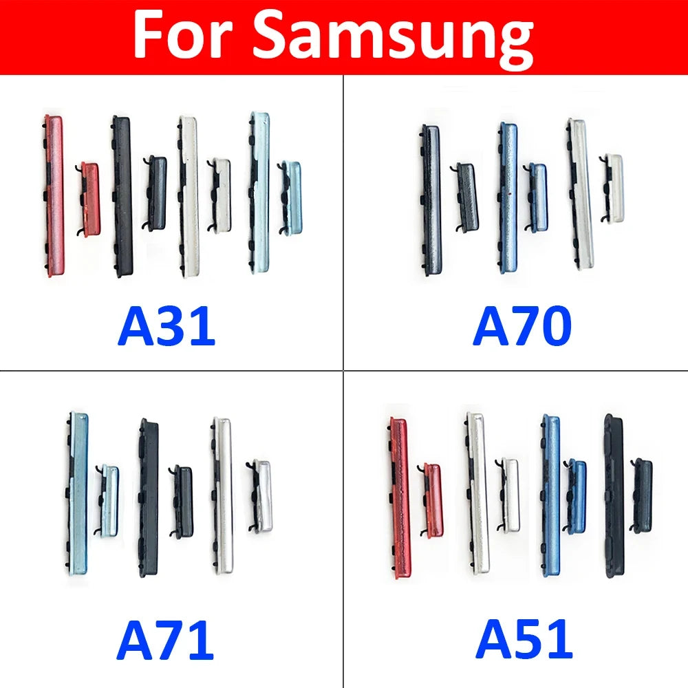 10Pcs, New Power Button Volume Side Button Key For Samsung A10 A20 A30 A40 A50 A70 A80 A31 A51 A71 A10s A20s A21s A30s A50s Samsung phone repair parts