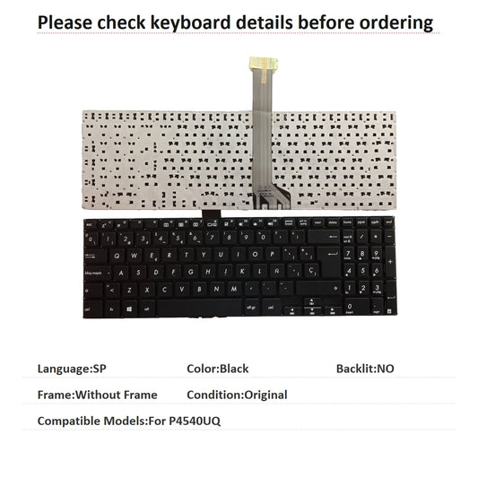 New Spanish Language  Keyboard For ASUS P4540UQ Notebook PC Replacement Keyboard ASUS laptop repair parts