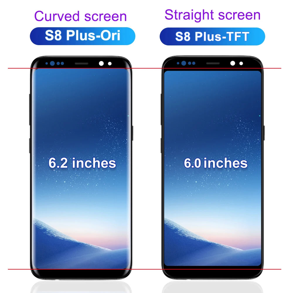 TFT For Samsung Galaxy S8+ G955F Lcd Display Digital Touch Screen S8 Plus Display Screen Assembly Replacement Parts With Frame Samsung phone repair parts