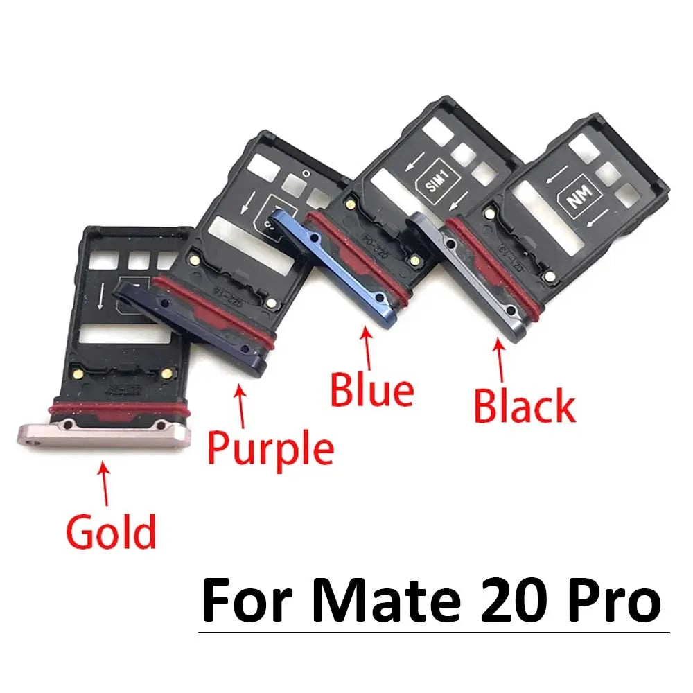 New Sim Tray For Huawei Mate 20 Pro Lite 20X SIM Card Tray Slot Holder Huawei phone repair parts