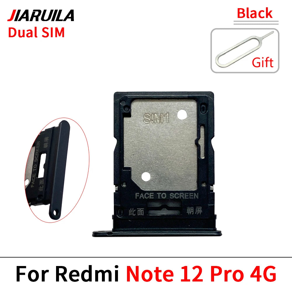 10Pcs, Micro Nano SIM Card Holder Tray Slot Holder Adapter Socket For Xiaomi Redmi Note 12 12s Pro Plus 4G 5G  Xiaomi  Xiao mi phone repair parts