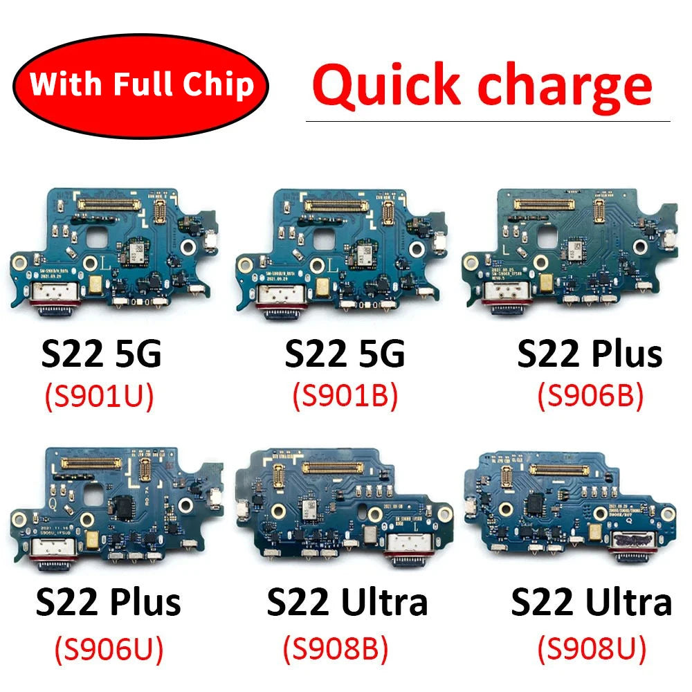 USB Charging Board Port Dock Charger Connector Flex Cable For Samsung S22 Plus Ultra 5G S908B S901B S906B Samsung phone repair parts