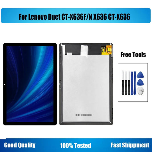 LCD Display For Lenovo Chromebook Duet 10.1" CT-X636F CT-X636N X636 LCD Display Touch Screen Digtizer Assembly Tools Tablet repair parts