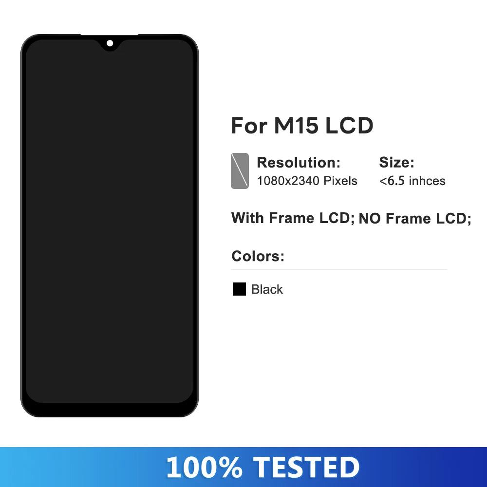 For Samsung M15 SM-M156B SM-M156B/DS SM-M156B/DSN Premium Lcd Display Touch Screen Digitizer Panel Assembly Samsung phone repair parts