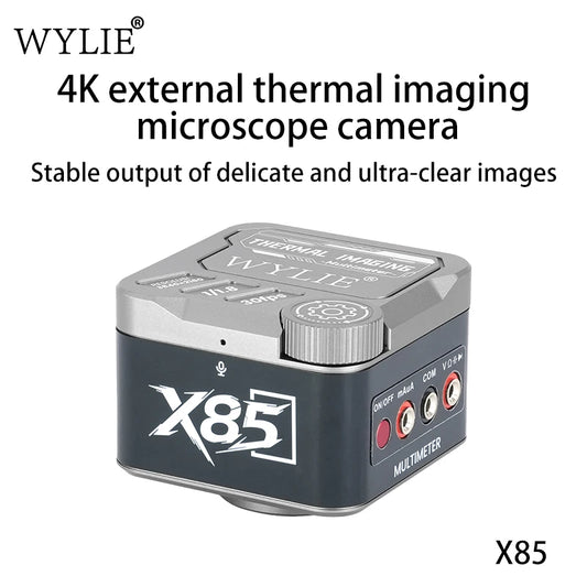 WYLIE X85 4K Industrial Microscope Camera with Infrared Thermal Imaging Sony CMOS Sensor C-Mount for Phone PCB Soldering Repair Professional Repair Tools