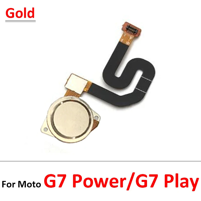 10Pcs, New For Motorola Moto G7 Power Play Plus Home Button FingerPrint Touch ID Sensor Flex Cable Ribbon Replacement Parts Motorola phone repair parts