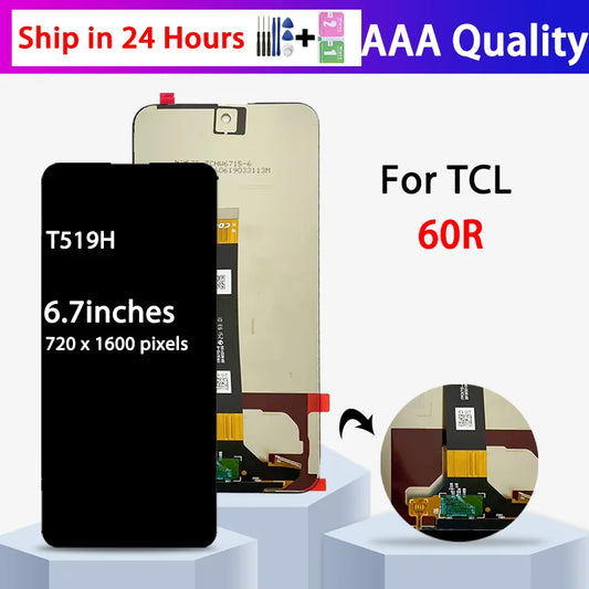 6.7''Screen For TCL 60R 60 R 5G LCD Display Touch Screen Digitizer Assembly T519H Display Replacement Parts TCL phone repair parts