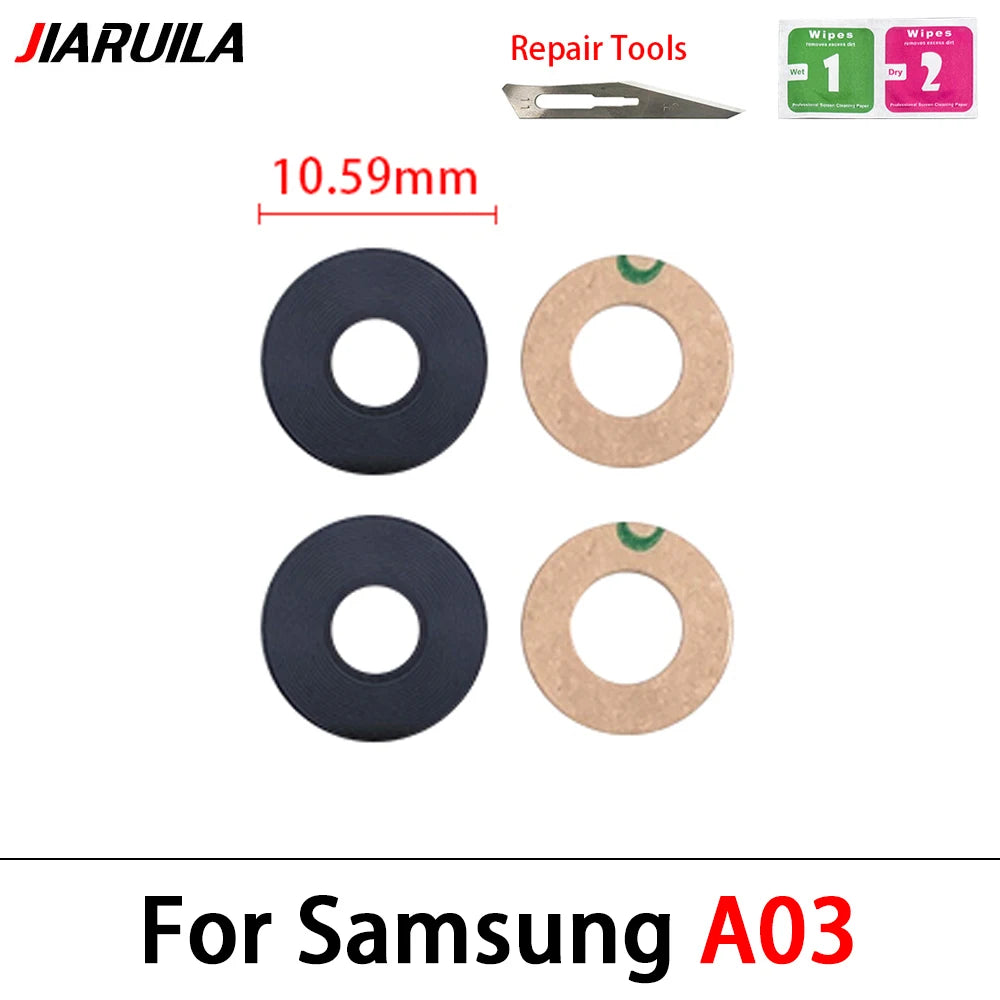 Rear Back Camera Glass Lens For Samsung  A03 A03s A04 Core A04s A04E A14 A24 A34 A54 A13 A23 4G 5G With Ahesive Samsung phone repair parts