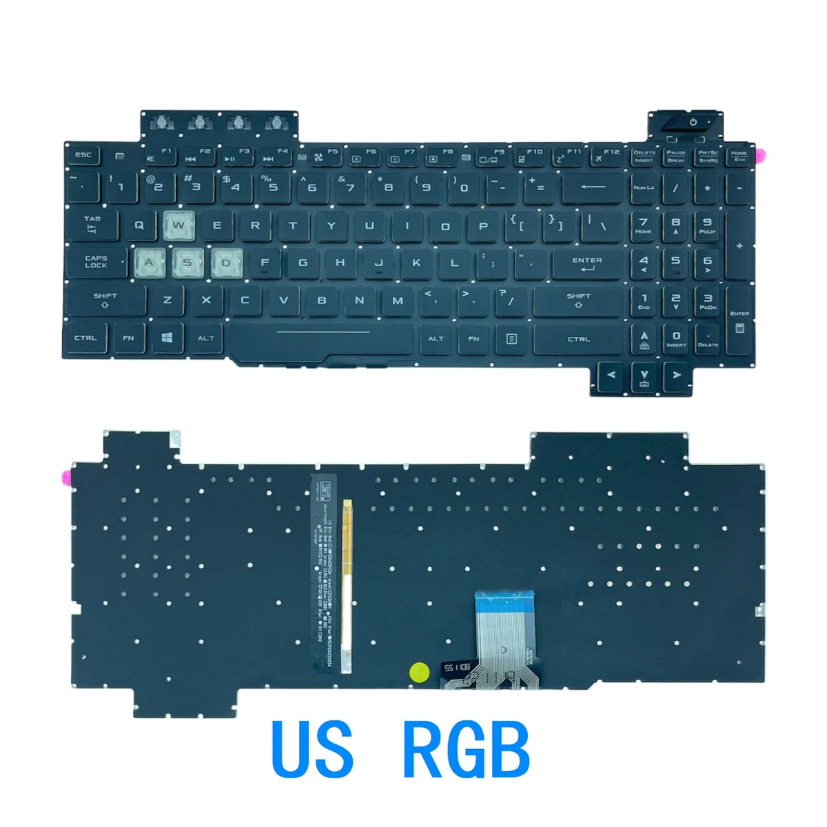 New US Russian Spanish Language  RGB Keyboard For ASUS ROG FX504 FX504GD FX504GE FX504GM FX80 FX80GM FX505 FX86 FX705 ASUS laptop repair parts