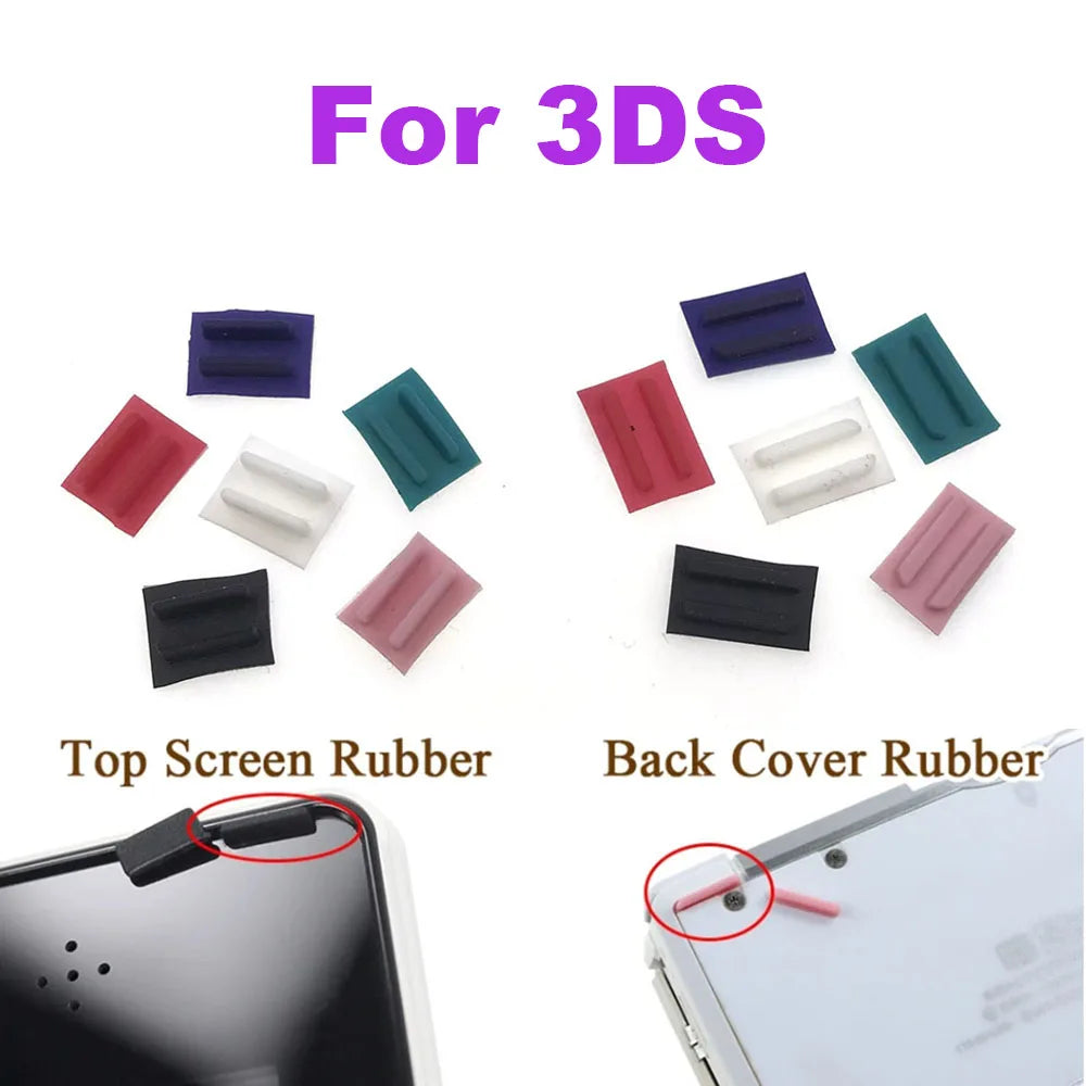 1-5-10sets Replacement For 3DS Console Upper Top LCD Screen Front Rubber Feet Cover Lower Button Back Cover Rubber Game console repair parts