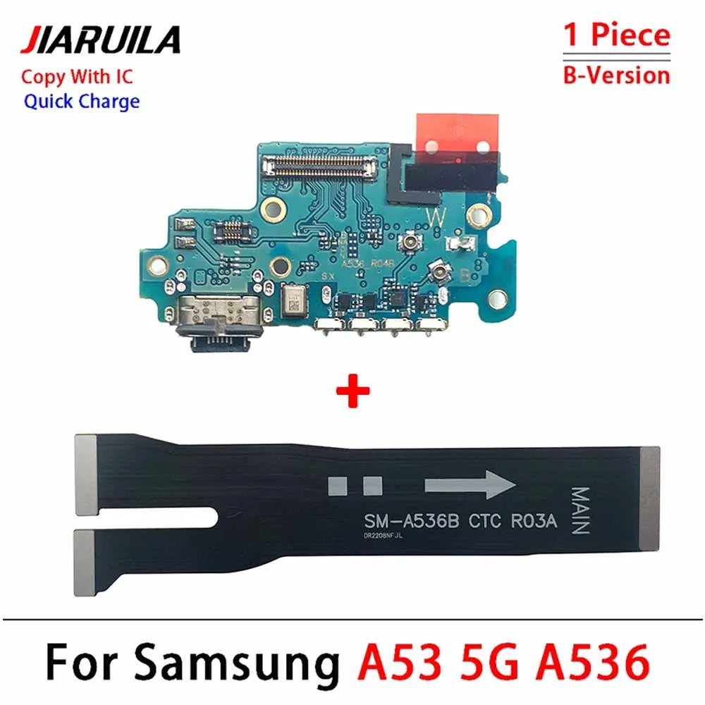 10Pcs, Dock Connector Micro USB Charger Charging Port Main Flex Cable For Samsung A22 A32 A52 A72 A33 A53 A24 A34 A54 4G 5G Samsung phone repair parts