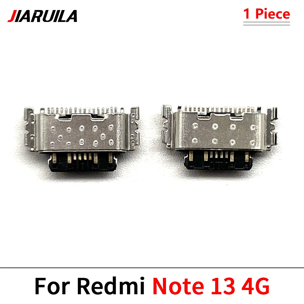 100Pcs, USB Charging Port Connector Charge Jack Socket Dock For Xiaomi Redmi Note 9 9s 10 10s 11 11s 12 12s 13 Pro Plus 4G 5G  Xiaomi  Xiao mi phone repair parts