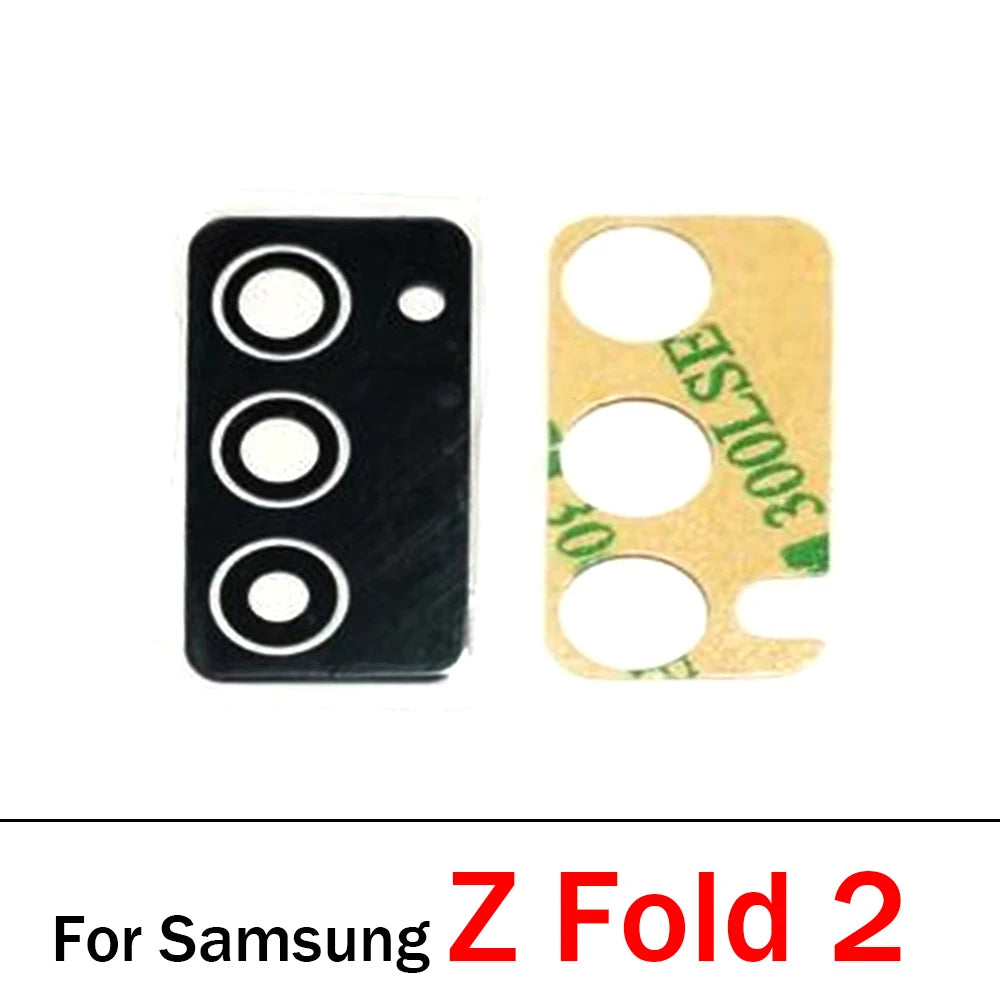 New Camera Glass For Samsung Z Flip 2 3 4 5 6 / Z Fold 2 3 4 5 6 5G Rear Back Camera glass Lens With Glue Adhesive Samsung phone repair parts