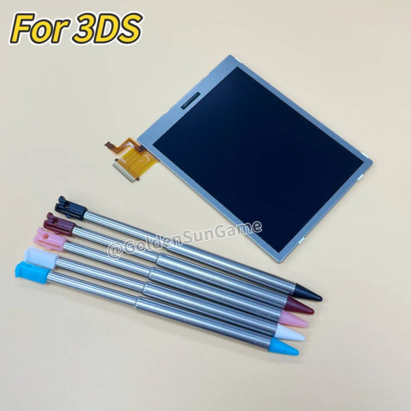 Replacement Display LCD Screen for 3DS Game Console Bottom Lcd Screen with touch Stylus Pen for Old 3DS bottom Repair  Game console repair parts