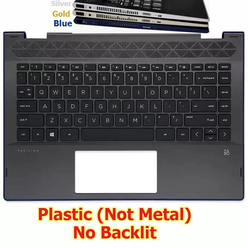 Cover case for HP Pavilion X360 14-CD TPN-W131 keyboard L22239-001 L22250-001 L22210-001 L22291-001 blue gold silver grey case