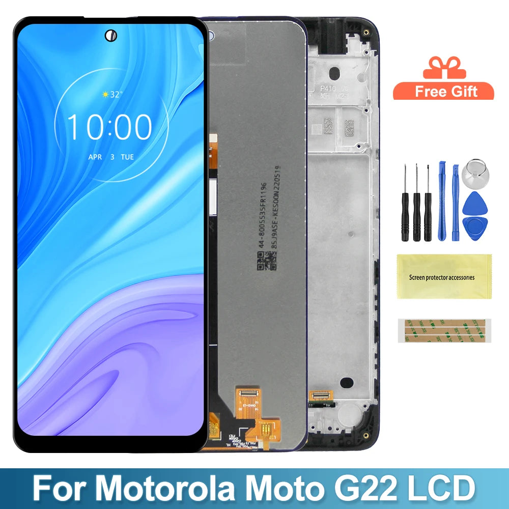 Screen for Motorola Moto G22 XT2231-2 Lcd Display Digital Touch Screen with Frame Assembly for Moto G22 Screen Replacement Motorola phone repair parts