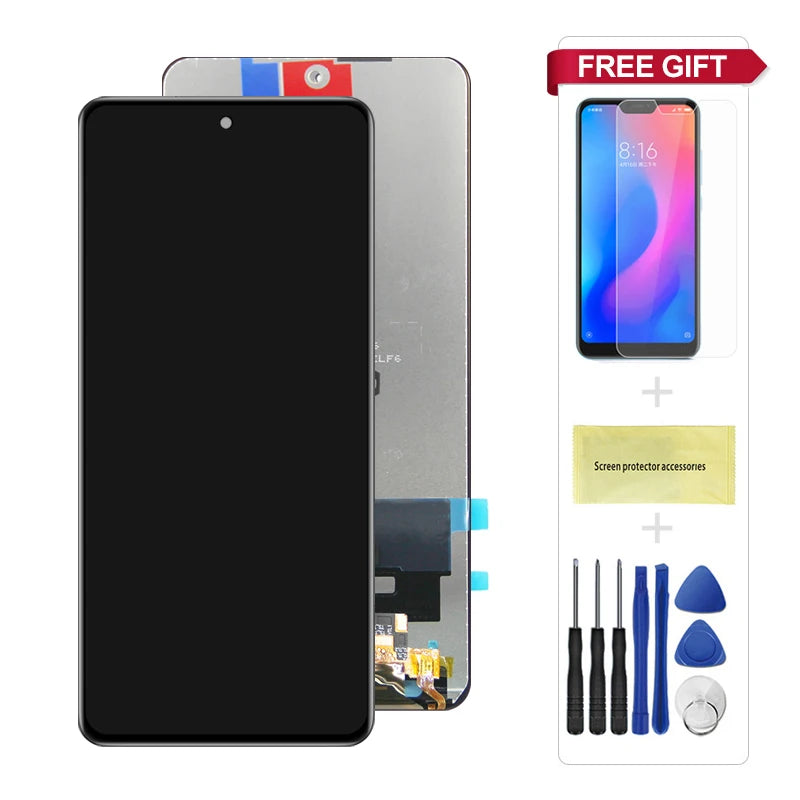 Mi 10T Lite 5G Screen With 10 Touch Points, for Xiaomi Mi 10T Lite 5G M2007J17G LCD Display Touch Screen with Frame Replacement Xiaomi phone repair parts