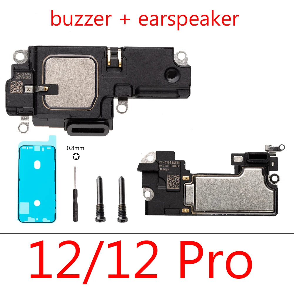 1set Top Front Earpiece Flex Cable for iPhone 12 Pro Max 12 mini Loud  Sound Speaker Buzzer Replacement Parts iPhone phone repair parts