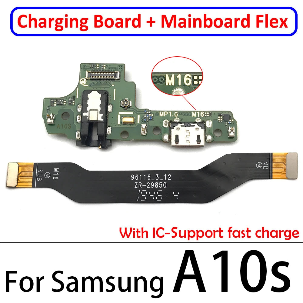 10Pcs USB Charging Board Port Connector Main Board Flex Cable For Samsung A10 A20 A30 A50 A70 A10s A20s A21s A30s A50s A31 A51 Samsung phone repair parts