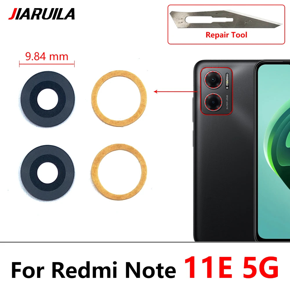 Rear Back Camera Glass Lens For Xiaomi Redmi Note 11 11E 11s 11T 11 Pro Plus 5G With Adhesive Sticker  Xiaomi  Xiao mi phone repair parts