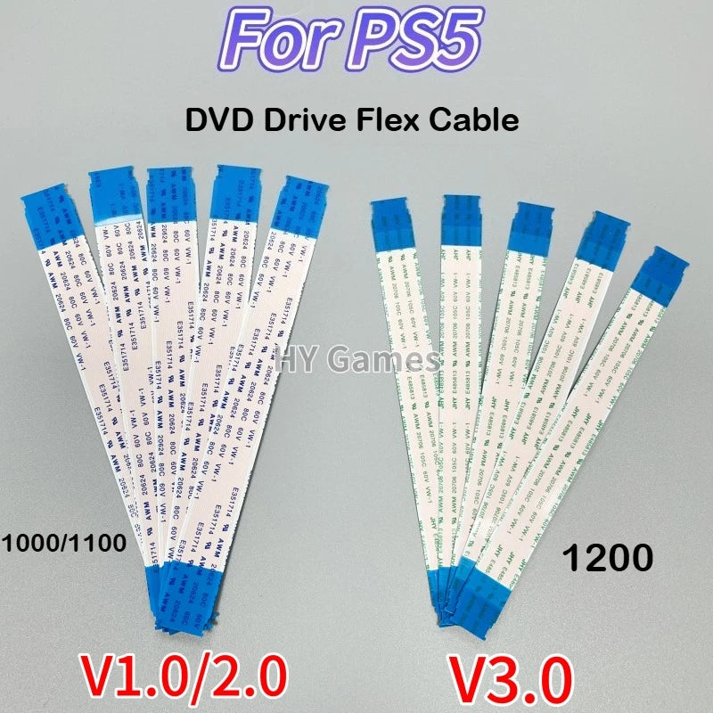 10pcs/lot DVD Drive Flex Cable for Playstation 5 for PS5 V1.0/2.0/3.0 1000/1100/1200 Game Console Repair Parts Game console repair parts