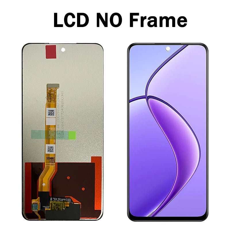 6.72''AAA+ For Realme 12 5G RMX3999 LCD Display Touch Panel Screen Digitizer Assembly For Oppo Realme 12X RMX3997 LCD With Frame Oppo phone repair parts Realme phone repair parts