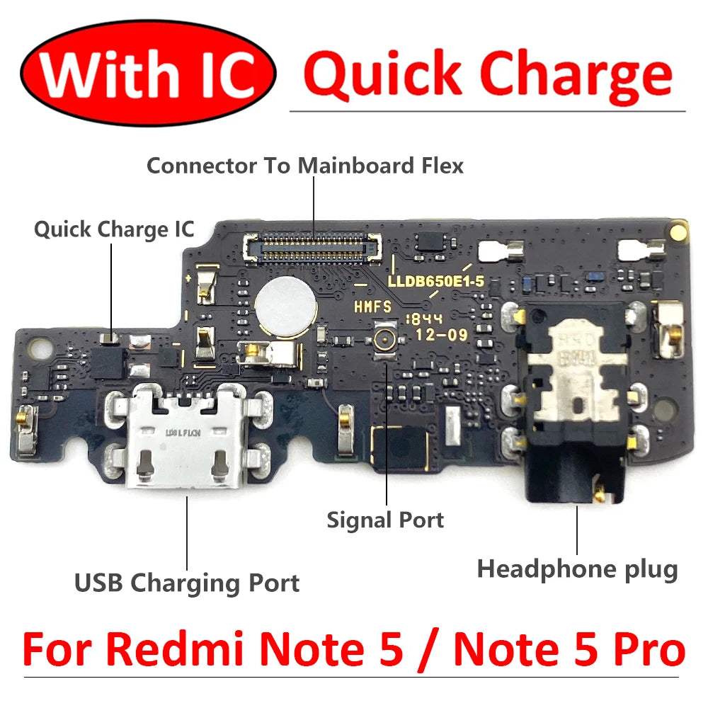 New Dock Charger Connector USB Charging Port Flex Cable For Xiaomi Redmi Note 5 Note5 Pro Global USB Flex Cable  Xiaomi  Xiao mi phone repair parts