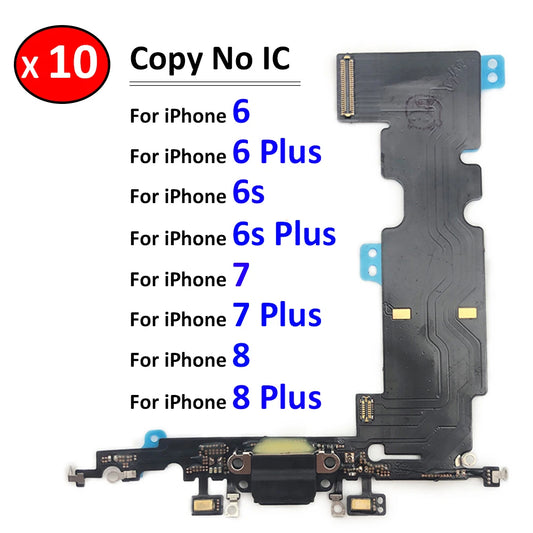 10Pcs/Lot, USB Charging Port Mic Microphone Dock Connector Board Flex Cable For iPhone 6 6G 6S 7 7G 8 8G Plus Repair Parts iPhone phone repair parts