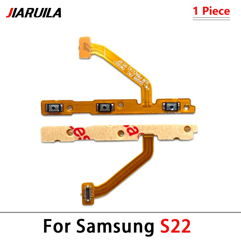 50Pcs, Power on/off Volume Key Button Flex Cable For Samsung S20 S21 S22 S23 Plus Ultra Fe Samsung phone repair parts