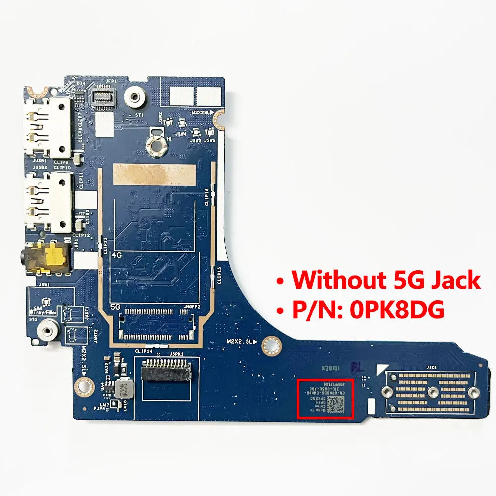 OEM For Dell Latitude 7640 Laptop Fingerprint Reader Audio USB Jack Switch Power Button Board Repairing 0XFYFJ 0PK8DG LS-M597P Dell laptop repair parts