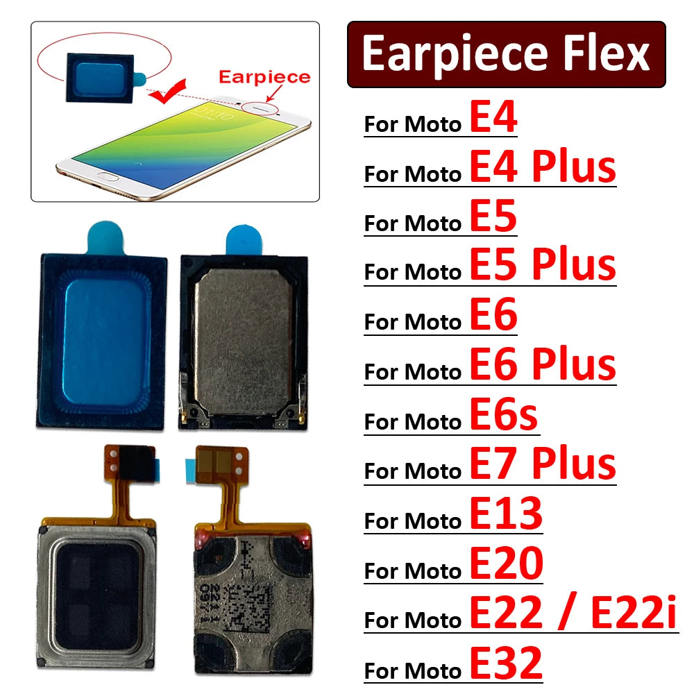 New Front Top Earpiece Earphone Ear Speaker Sound Receiver For Motorola Moto E4 E5 E6 E6s E7 Plus E13 E20 E22 E22i E32 Motorola phone repair parts