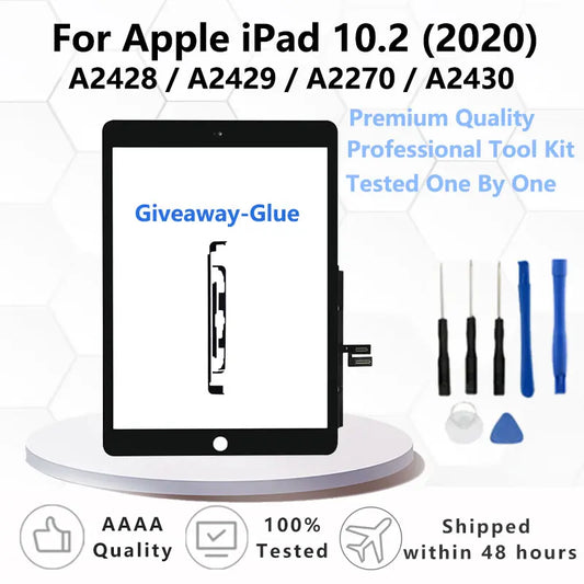 New Touch Screen For Apple iPad 10.2 (2020) A2428 / A2429 / A2270 / A2430 LCD Outer Digitizer Sensor Glass Panel Replacement  iPad repair parts