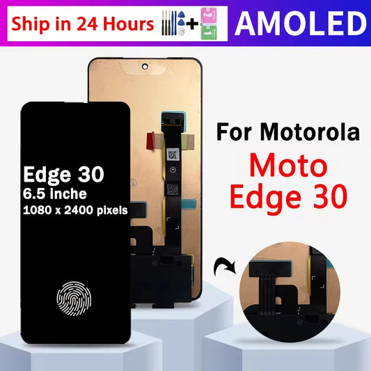 AMOLED For Motorola Moto Edge 30 LCD Display Touch Panel Screen Digitizer Assembly For Motorola Edge30 LCD With Fingerprint Motorola phone repair parts