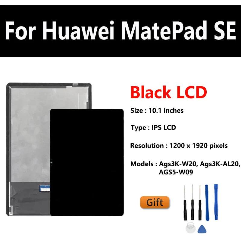 OEM 10.1"For Huawei MatePad SE Ags3K-W20 / Ags3K-AL20 Touch Screen Digitizer Glass Panel & LCD Display Assembly Replacement Tablet repair parts