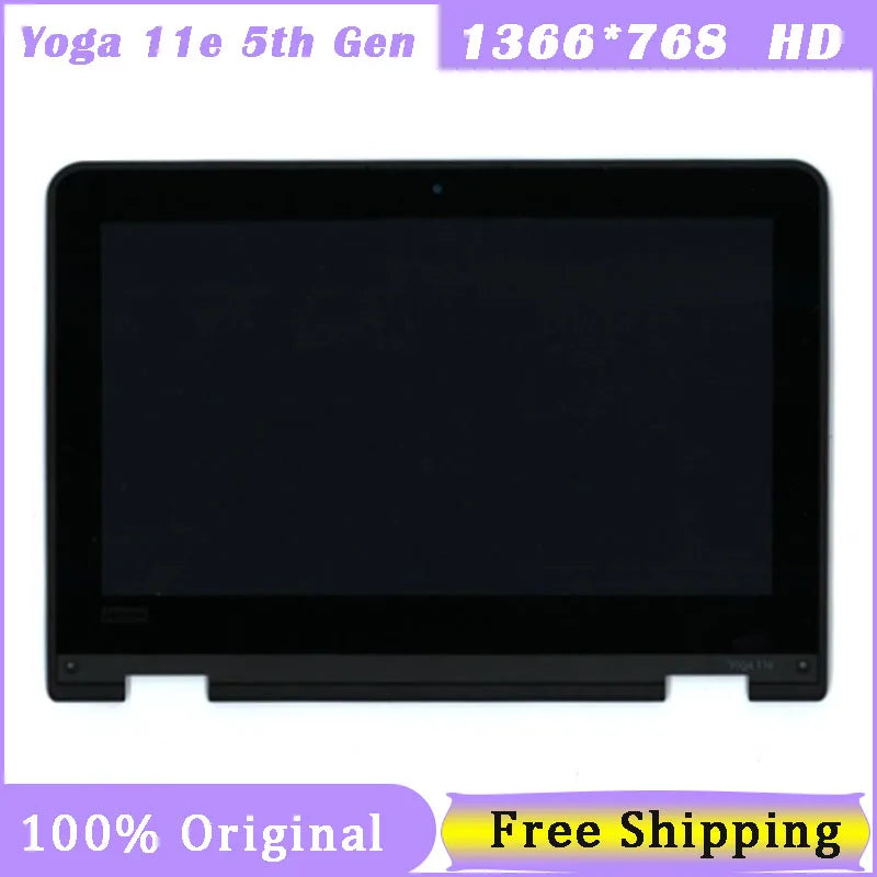 11.6 Inch for Lenovo ThinkPad Yoga 11e 5th Gen LCD Display Screen Assembly Touch Digitizer 01LW704 01LW705 01LW706 01LW707 Lenovo laptop repair parts