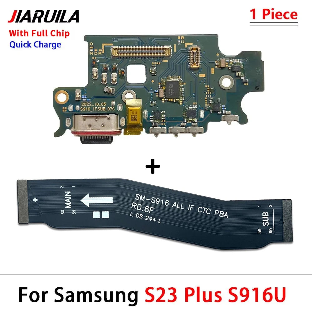 New USB Charger Charging Dock Port Connector Main Board Flex Cable For Samsung S22 S23 Plus Ultra 5G S901 S906 S908 S911 S916 Samsung phone repair parts