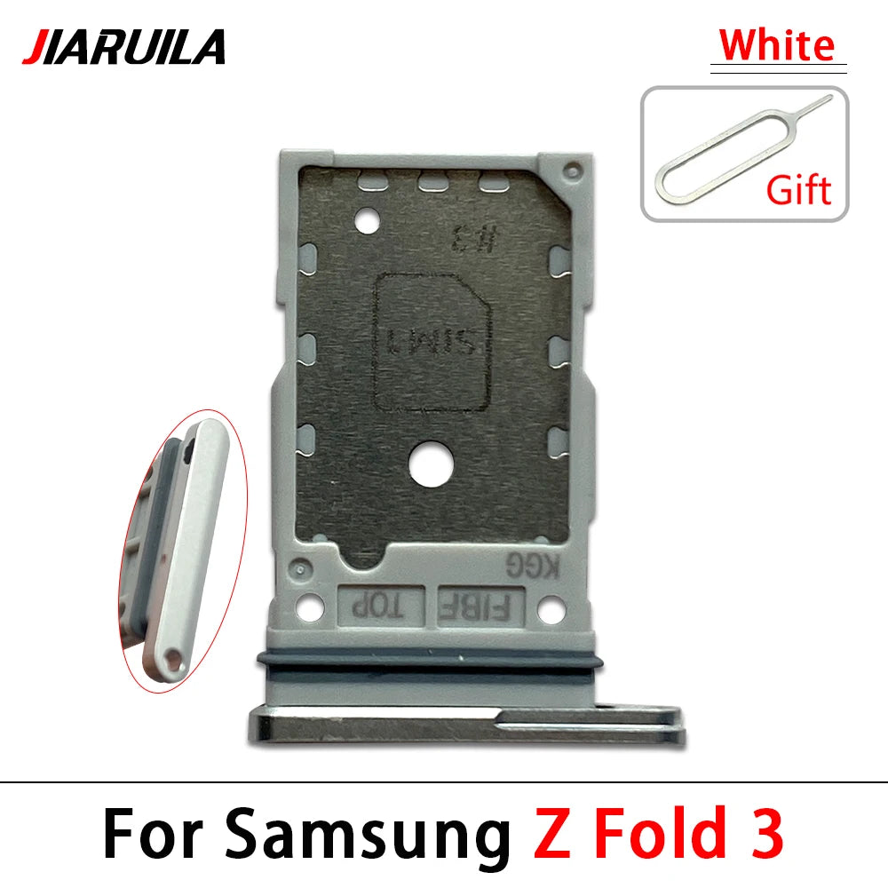 New For Samsung Z Fold 2 3 4 5 6 F916 F926 F936 F946 Micro Nano SIM Card Holder Tray Slot Holder Adapter Socket Samsung phone repair parts