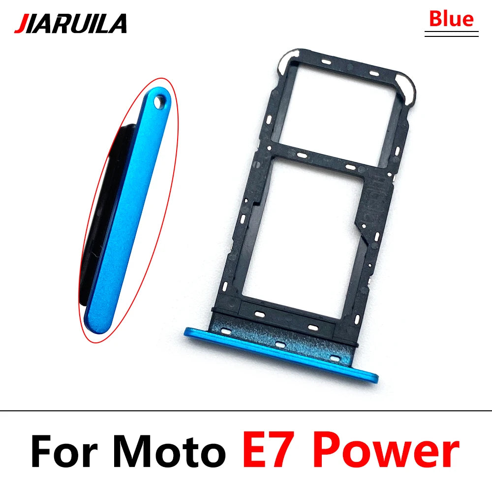10Pcs/Lot, New For Motorola Moto E6 Play E6s E7 Plus E7i Power E20 E40 SIM Card Tray Slot Holder Adapter Accessories Motorola phone repair parts