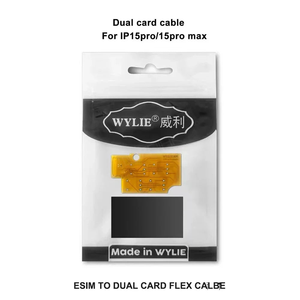 WYLIE Dual Card Change to Single Card Cable for IPHONE 14/15 16Pro Max Series eSIM to SIM No Need Separation No Damage Flex Part Professional Repair Tools