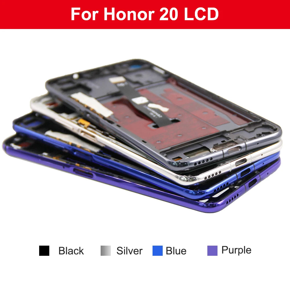 6.26" Screen Assembly for Honor 20 YAL-L21 Lcd Display Digital Touch Screen with Frame Parts for Honor 20 Pro YAL-AL00 YAL-TL00 Honor phone repair parts