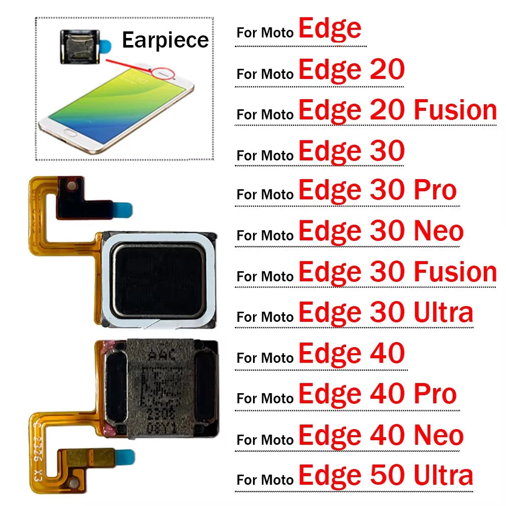 Front Top Earpiece Earphone Ear Speaker Sound Receiver For Motorola Moto Edge 20 30 40 50 Neo Fusion Pro Ultra Motorola phone repair parts