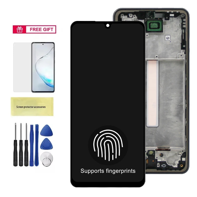 Amoled Screen for Samsung Galaxy A33 5G A336 A336B A336E Lcd Display Digital Touch Screen With Frame for Samsung A33 5G Samsung phone repair parts