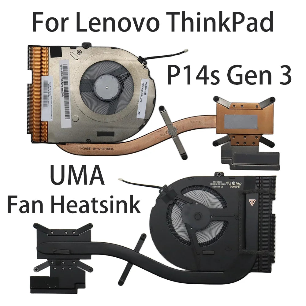 Original For Lenovo ThinkPad P14s Gen 3 Laptop Fan Heatsink CPU Cooler Cooling Fan JP4C0 5H41B77276 5H41B77273 5H41B77270 UMA Lenovo laptop repair parts