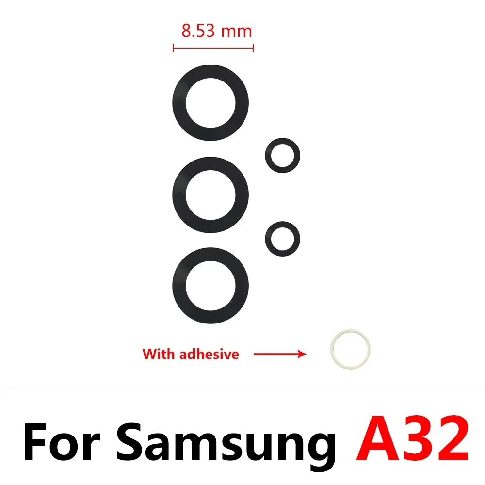 10Pcs, Back Rear Camera Glass Lens For Samsung A22 A32 A42 A52 A72 A33 A53 A73 4G 5G  With Adhesive