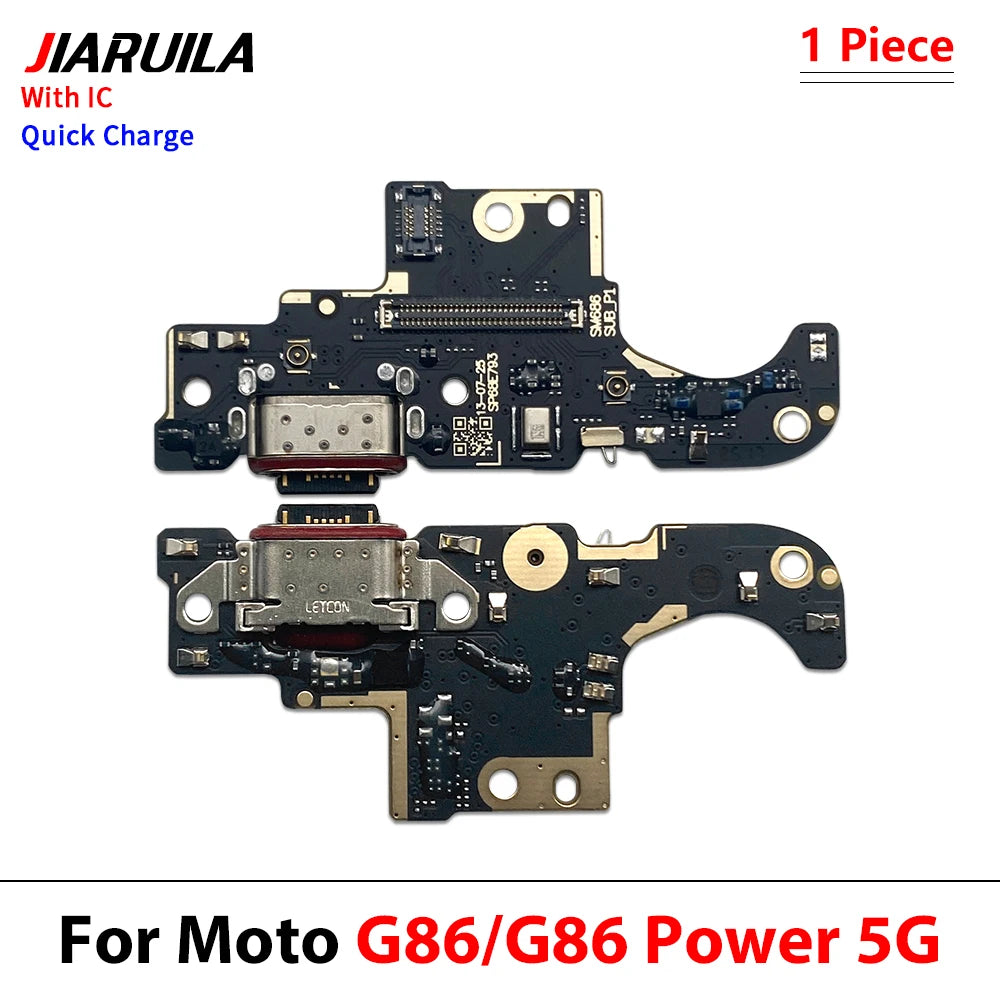 10Pcs, USB Charger Charging Port Connector Flex Cable For Moto G04 G14 G24 G54 G64 G84 G34 G45 G05 G15 G75 G85 G06 G56 G86 Power Motorola phone repair parts